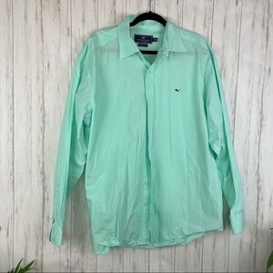 Vineyard Vines XL mint long sleeve button down dress shirt
